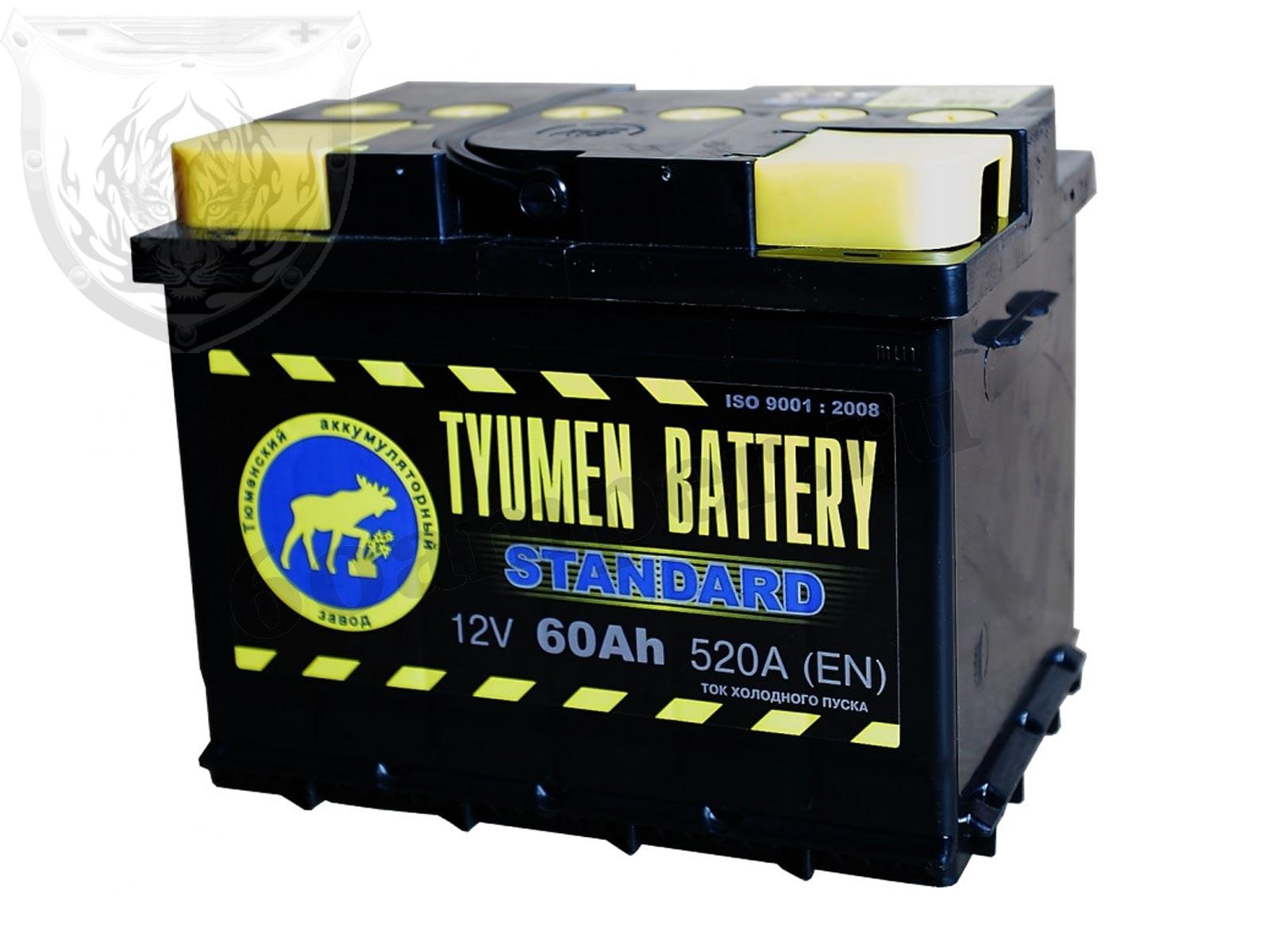 Изображение Аккумулятор Тюмень 60 А*ч Обратный STANDARD : №1