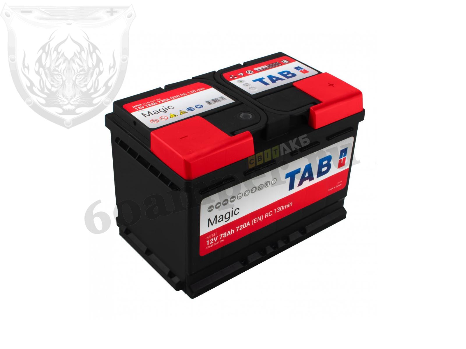 Изображение Аккумулятор TAB 78 А*ч Обратный MAGIC : №1